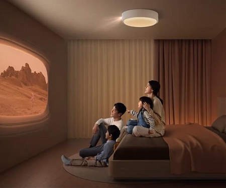 HD Projector Merges with a Ceiling Lamp Creating A Space-saving Entertainment Centre  - XGIMI