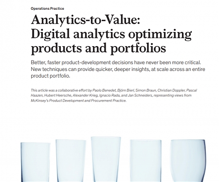 (PDF) Mckinsey - Analytics-to-Value : Digital Analytics Optimizing Products and Portfolios