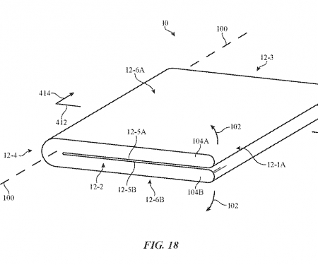 (Patent) Apple Patents Hint at Folding iPhone, Waterfall Display