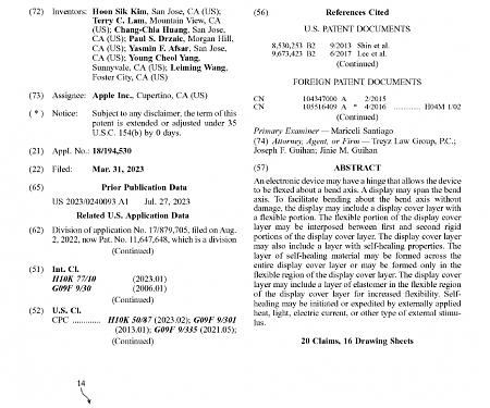 (Patent) Apple Files Patent for A Foldable iPhone That has a ‘Self-healing’ Screen