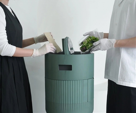 Food Compost Bin Concept Turns Food Waste and Cardboard Into Fertilizer