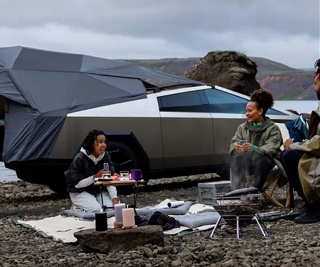 The Tesla Cybertruck Basecamp Was Created with Heimplanet