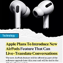 Apple Plans AirPods Feature That Can Live-Translate Conversations