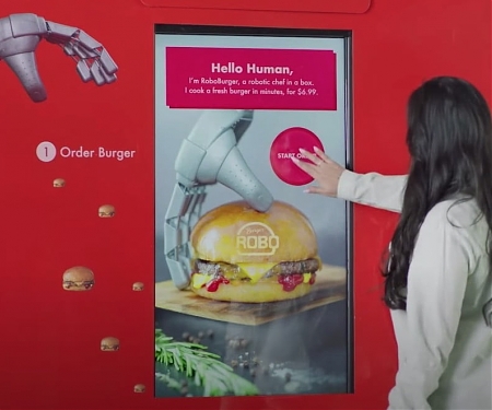 (Video) Meet RoboBurger, The World's First Burger Robot in a Box