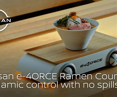 (Video) Nissan e-4ORCE Ramen Counter : Dynamic Control with No Spills !