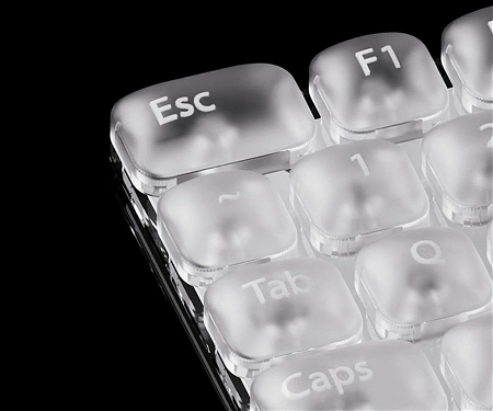 You Can “Air Type” On This Tactile Keyboard with Inflated Key Caps