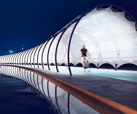 This Solar Power Generating Photovoltaic Bike Pathway will Run Charging Stations