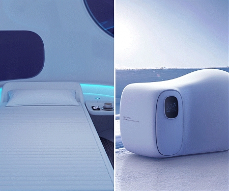 This Sleeping Pod Features a Smart Mattress + A Full Entertainment System