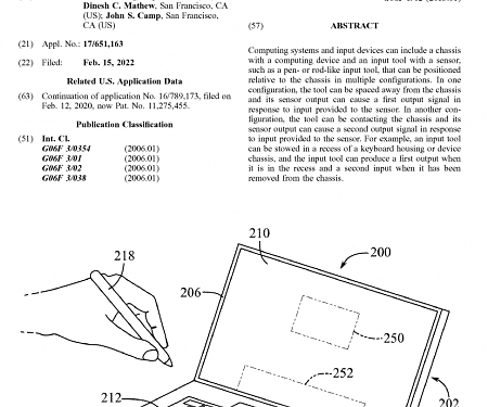 (Patent) Apple Advances a Possible Future MacBook That Integrates an Apple Pencil