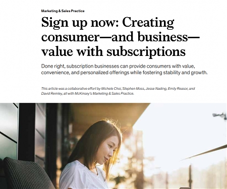 (PDF) Mckinsey - Creating Consumer and Business Value with Subscriptions