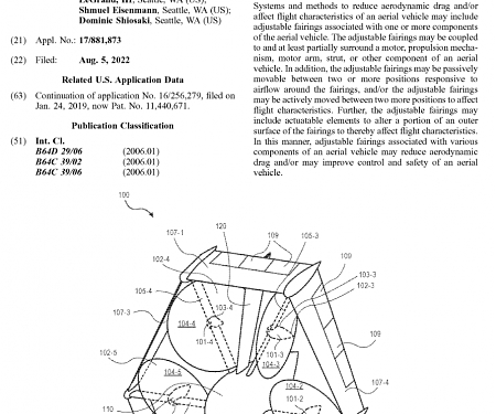 (Patent) Amazon Patent - A Adjustable Motor Fairings for Aerial Vehicles