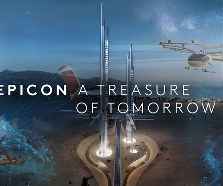 (Video) NEOM Unveils Ultra-Futuristic Epicon Towers in Saudi Arabia's Coastal Desert