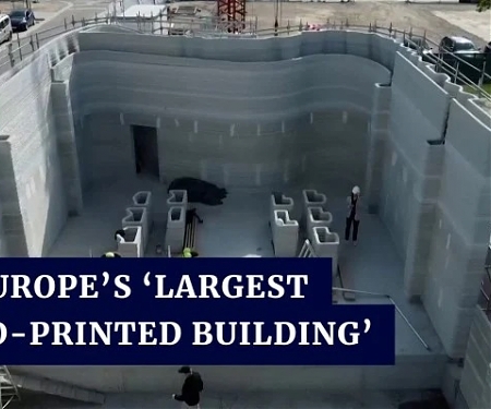 Largest 3D-Printed Building In Europe Takes Shape Of A Unique, Winding ‘Shell’