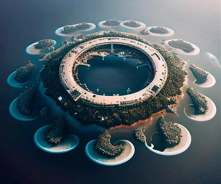 Self-Sustaining Island Cities in The Middle of the Great Pacific Garbage - Polimeropolis