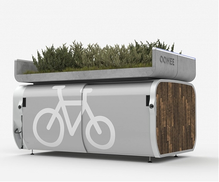 The Future of The Curb : Oonee Mini Pod Fits 10 Bikes in a Single NYC Parking Spot