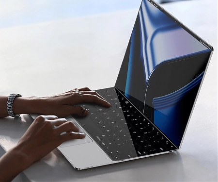 An All-Screen Apple MacBook Concept Hovers Between a Laptop and iPad