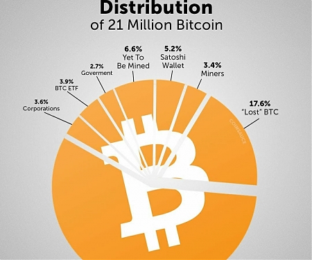 Distribution of The 21 Million Bitcoin Supply