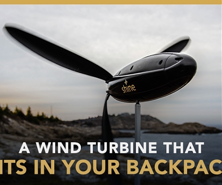 A Wind Turbine That Fits In Your Backpack - Shine