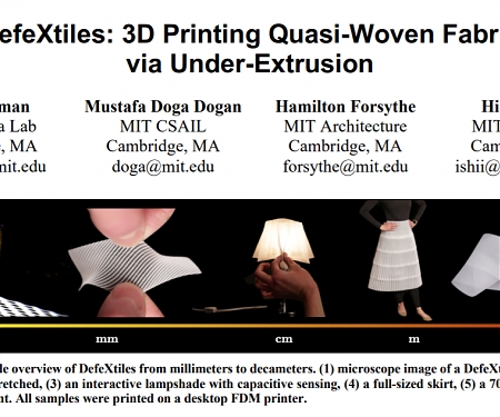 (Paper) MIT - DefeXtiles : 3D Printing Quasi-Woven Textiles Via Underextrusion
