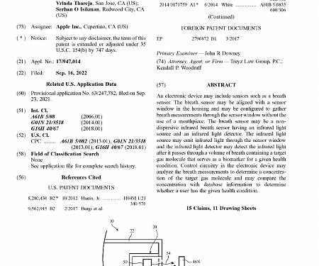 (Patent) Future iPhones Could Feature A Breathalyzer That Spots High Cholesterol