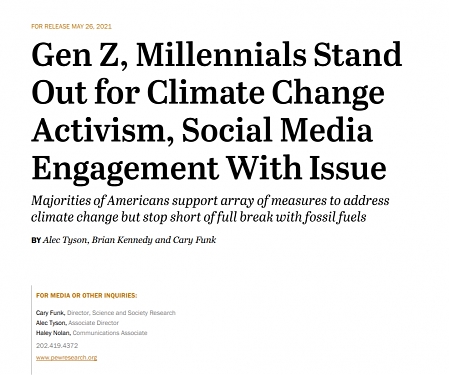 (PDF) Pew - Gen Z, Millennials Stand Out for Climate Change Activism