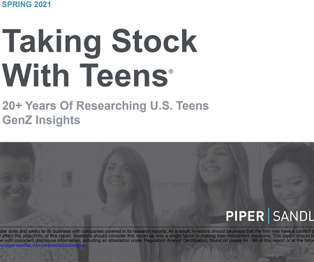 (PDF) Piper Sandler - Taking Stocks with Teens - Semi-Annual Generation Z Survey