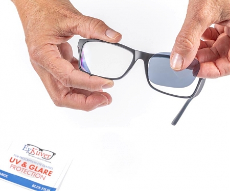 Inexpensive Tinted Stickers Turn Eyeglasses Into Sunglasses - EyKuver