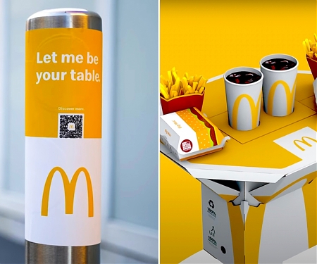 (Video) McDonald’s Designs Takeout Bags That Turn Into an Outdoor Table in Milan