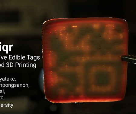 (Video) Interiqr : Unobtrusive Edible Tags Using Food 3D Printing