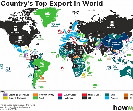 These Maps Show Every Country’s Most Valuable Export