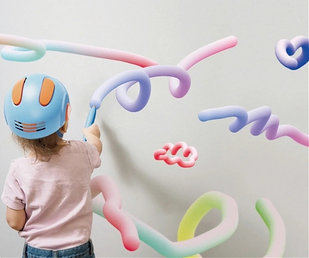 This AR Helmet for Kids Hones Creativity by Drawing in 3D Space Without Any Limitations