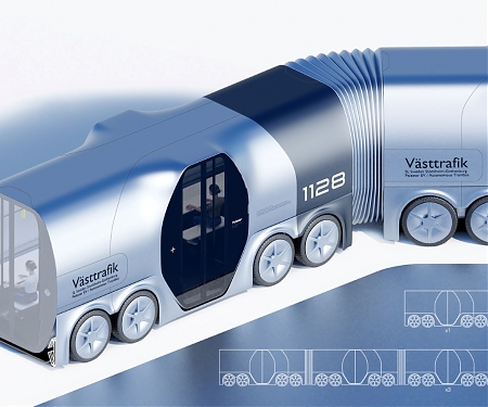 The Polestar 'Trambus' is a Road/Rail Hybrid Designed to Make public Transport Modular