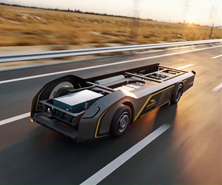 (Video) World's First 100% Hydrogen "Skateboard" Truck Has A 500 Mile Range