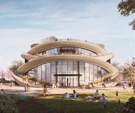 Heatherwick Studio Reveals Design for Shanghai Exhibition Hall Wrapped in "ribbons"