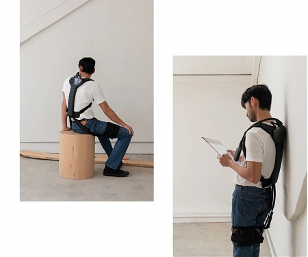 This Exoskeleton-like Back Support Lets You Lift Heavy Objects