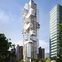 Ambitious Jenga-like Residential Tower Moves from Render to Reality