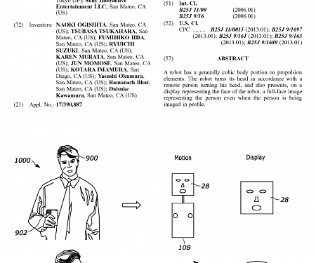 Sony Seeks to Patent a “Telepresence Robot”