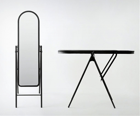 This Absolutely Genius Floor Mirror Flips Over Into an Ironing Board