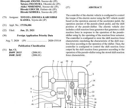 (Patent) Toyota Files Patent for EV with Manual Transmissions