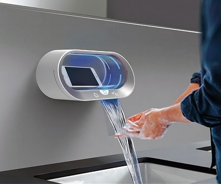 This Hand Washing Machine Also Disinfects Your Phone Which can be 10x Dirtier Than the Toilet
