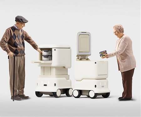 Amity Relational Fridge Robot Concept for Food Sharing Between Elderly People