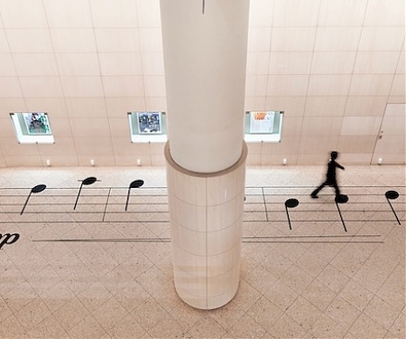 Keep Your Social Distance While Playing Erik Satie in Social Harmony Installation