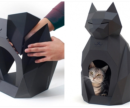 A DIY Cat House made of Paper - PULPET