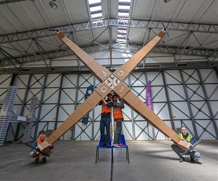 (Video) World's Largest Quadcopter Drone Takes Flight