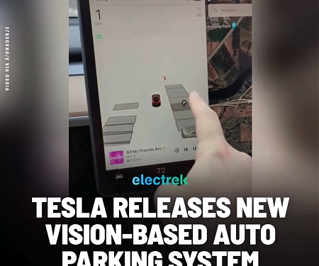 Tesla Releases New Vision-based Auto Parking System