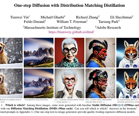 (Paper) MIT- AI Generates High-Quality Images 30 Times Faster in a Single Step