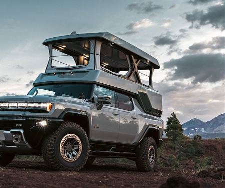 GMC Hummer EV SUT Turns Into a Mobile Home with EarthCruiser Upfit