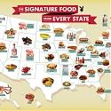 US Map Of The Signature Dish Of Each State