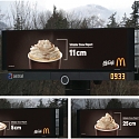 This McDonald's Billboard Near Whistler Gives Snow Reports via Espresso Drink Toppings