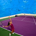 Tennis Court Boasts Ocean Life as Spectators